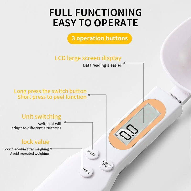 Mini Báscula Cuchara Digital de Precisión LCD 0,1g-500g para Cocina y Repostería
