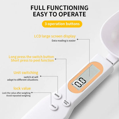 Mini Báscula Cuchara Digital de Precisión LCD 0,1g-500g para Cocina y Repostería